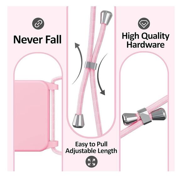 Blaspins Crossbody Case for iPhone 14 Pro Max, Pink, NEW, 49-02 - Picture 3 of 6